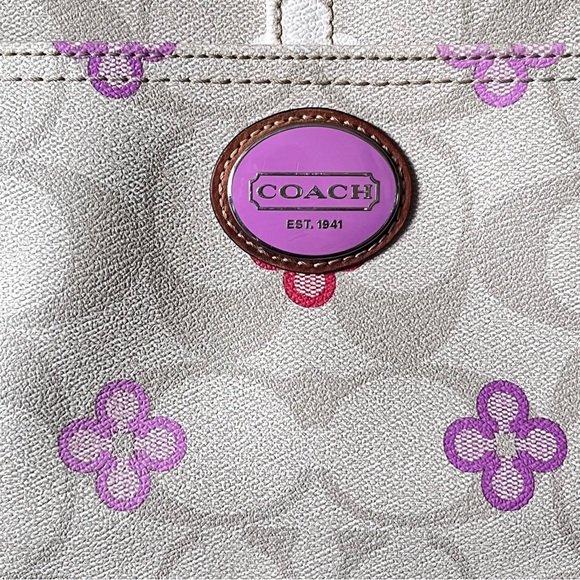Coach Top Zip Tote with Pink and Purple Accents🥳🥳❌❌ - Picture 4 of 10